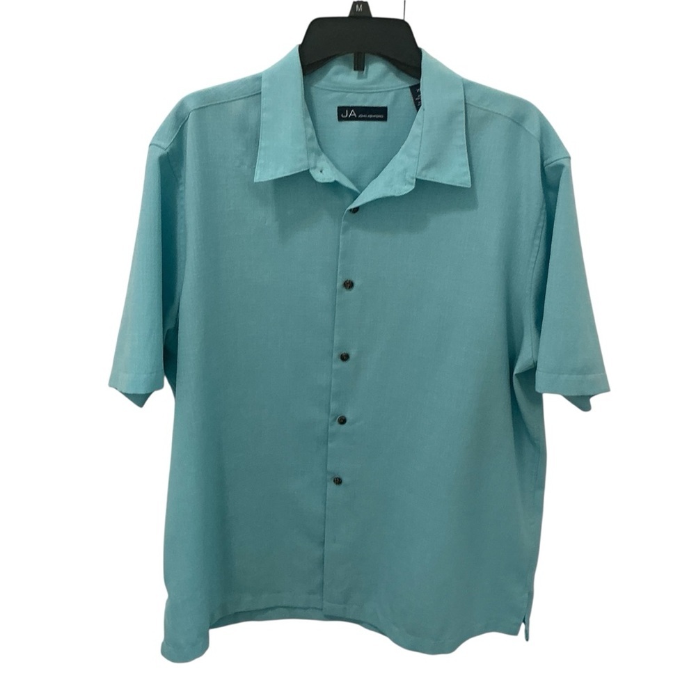 JA JOHN ASHFORD MENS AQUA COLOR SHIRT XL